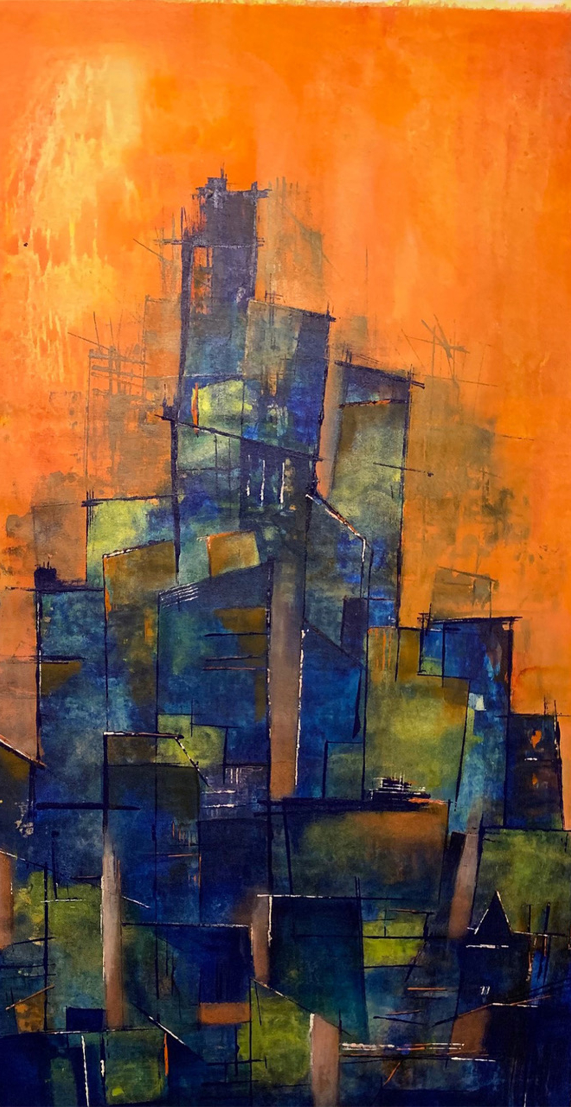 City at dusk